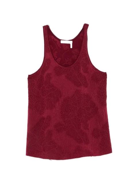 floral-jacquard tank top by CHLOE