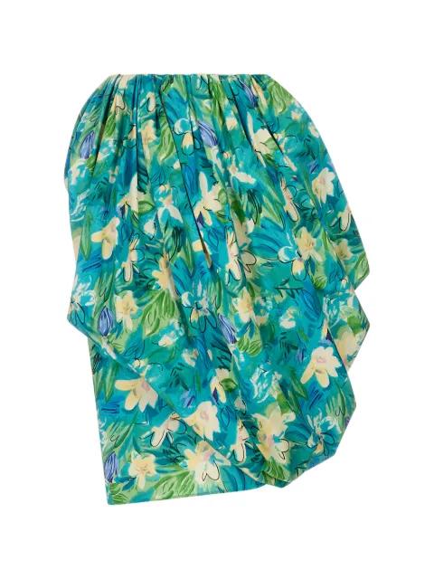 floral-print draped mini skirt by CHLOE