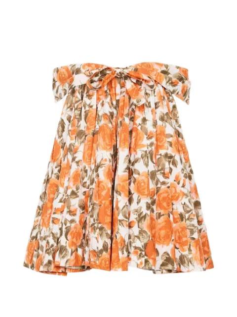 floral-print off-shoulder mini dress by CHLOE