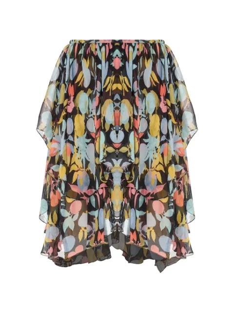 floral-print ruffled skirt by CHLOE
