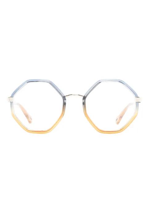 gradient geometric-frame glasses by CHLOE