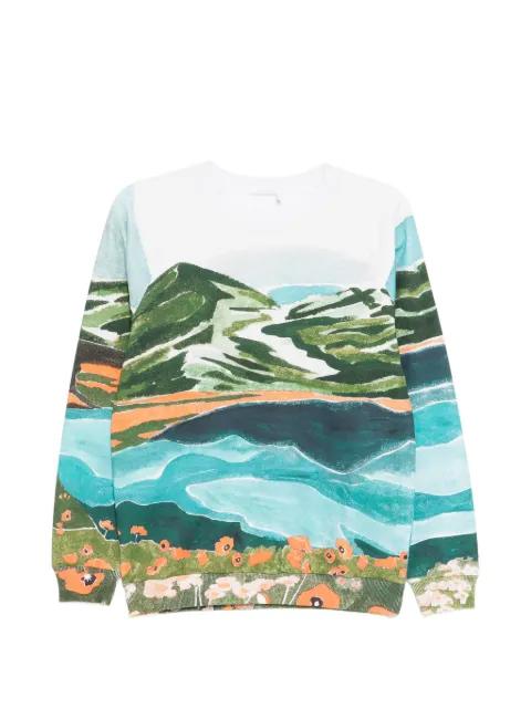 graphic-print crew neck sweatshirt by CHLOE