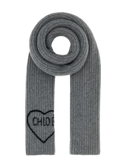 heart-detail scarf by CHLOE