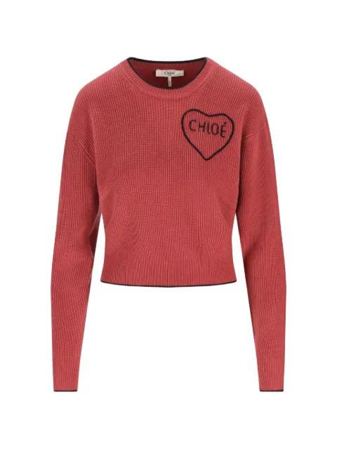 heart knitted jumper by CHLOE