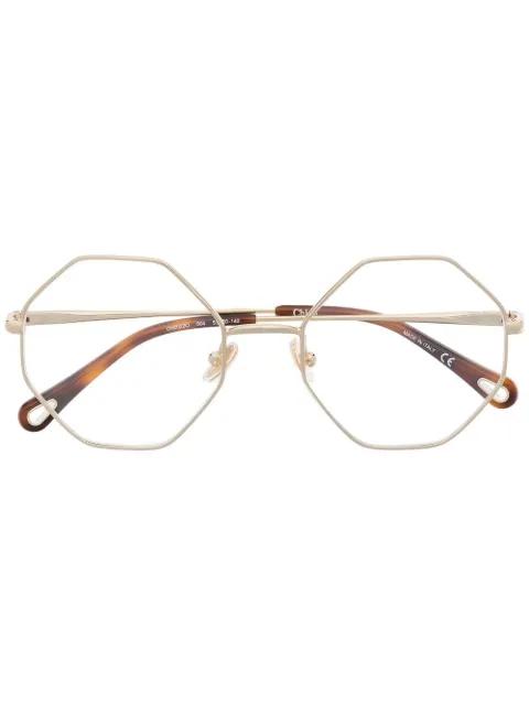 hexagonal frame glasses by CHLOE