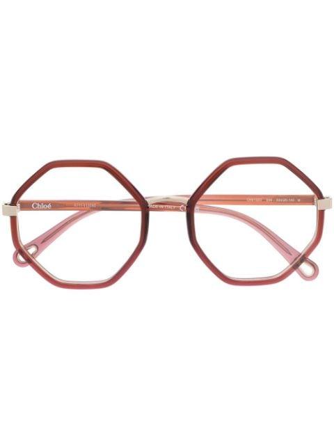 hexagonal-shaped frame glasses by CHLOE