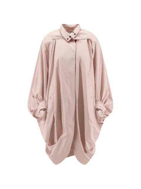 high-neck poplin cape coat by CHLOE