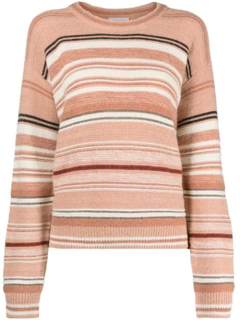 horizontal stripe-pattern jumper by CHLOE