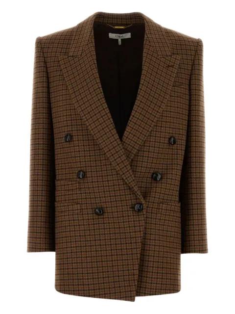 houndstooth wool blazer by CHLOE