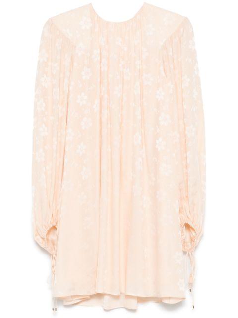 jacquard silk mini dress by CHLOE