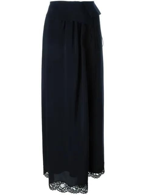 lace-pleated maxi skirt by CHLOE
