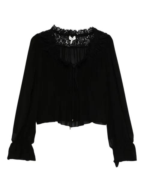 lace-trimmed pleated blouse by CHLOE