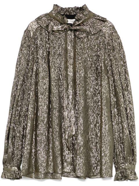 lamé-effect blouse by CHLOE