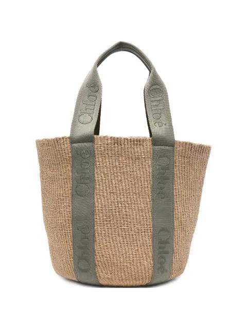 large logo-strap tote bag by CHLOE