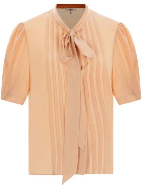 lavallière crêpe-de-chine blouse by CHLOE