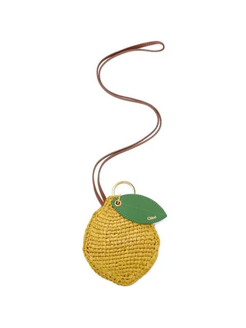 lemon-shaped woven bag charm by CHLOE
