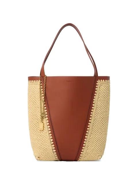 logo-detail charm-detail tote bag by CHLOE