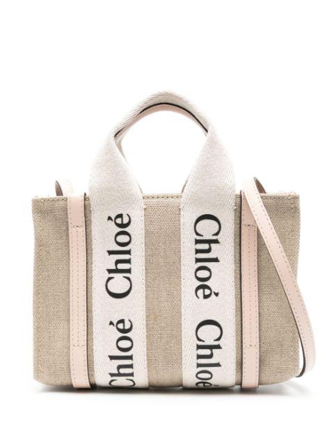 logo-detail tote bag by CHLOE