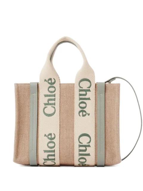 logo-detail tote bag by CHLOE