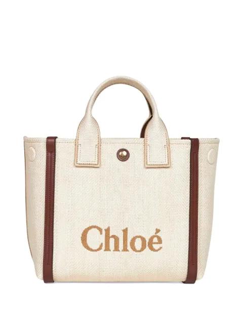 logo-embroidered carry tote bag by CHLOE