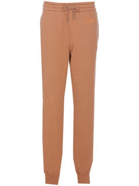 logo-embroidered track pants by CHLOE