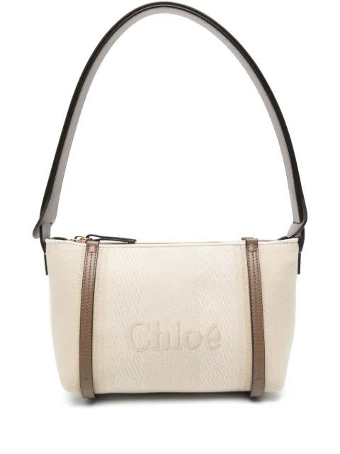 logo-jacquard shoulder bag by CHLOE