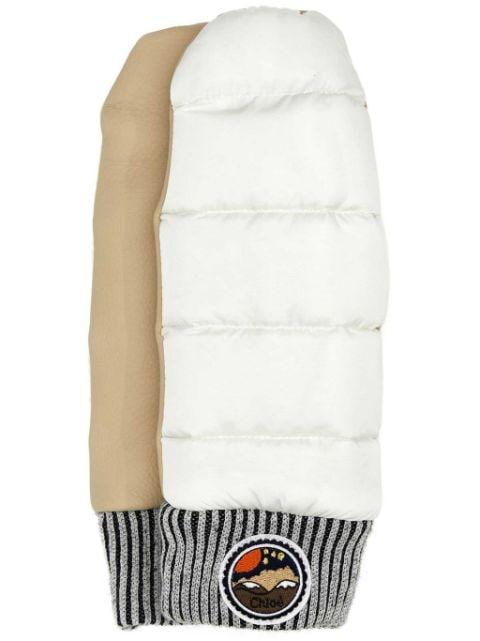 logo-patch gloves by CHLOE