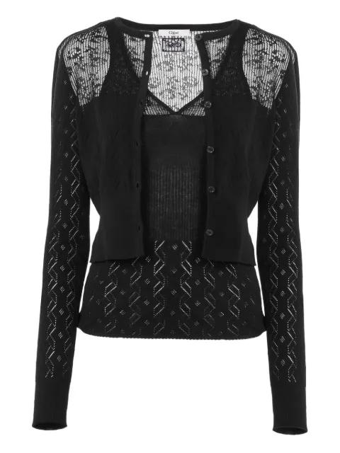 logo-patch top (set of two) by CHLOE