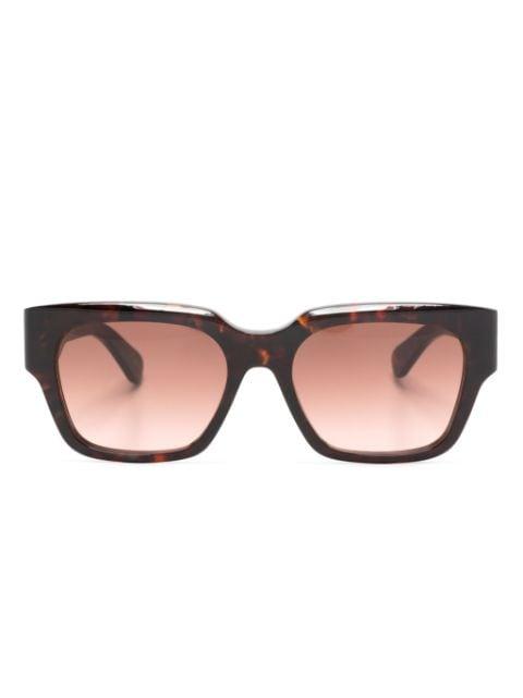 logo-print square-frame sunglasses by CHLOE