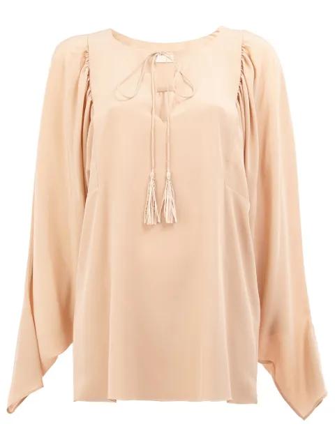 long-sleeve key-hole blouse by CHLOE