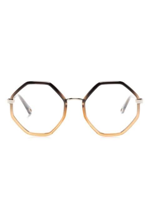 oversized geometric-frame glasses by CHLOE