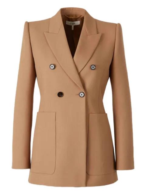 peak-lapel button wool blazer by CHLOE