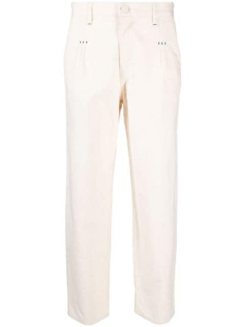 pintuck-detail tapered jeans by CHLOE