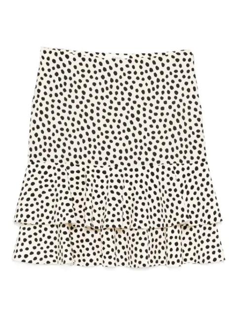 polka-dot ruffled mini skirt by CHLOE