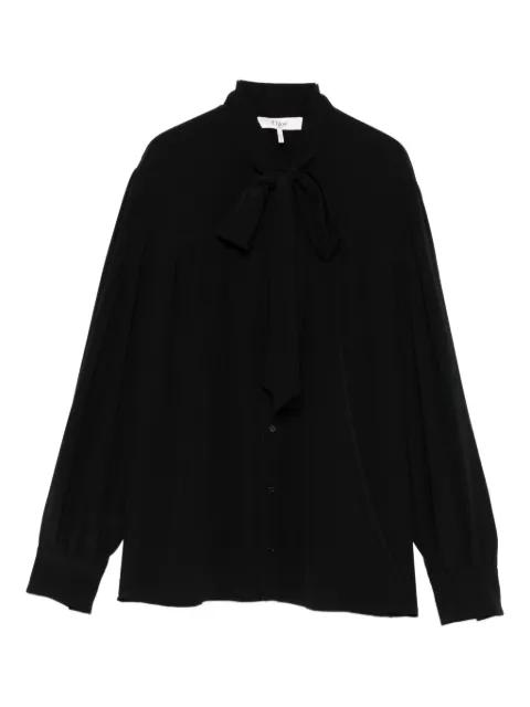 pussy bow-collar silk top by CHLOE