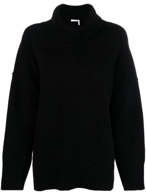 roll neck cashmere jumper by CHLOE