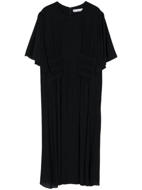 ruched-detailing silk dress by CHLOE