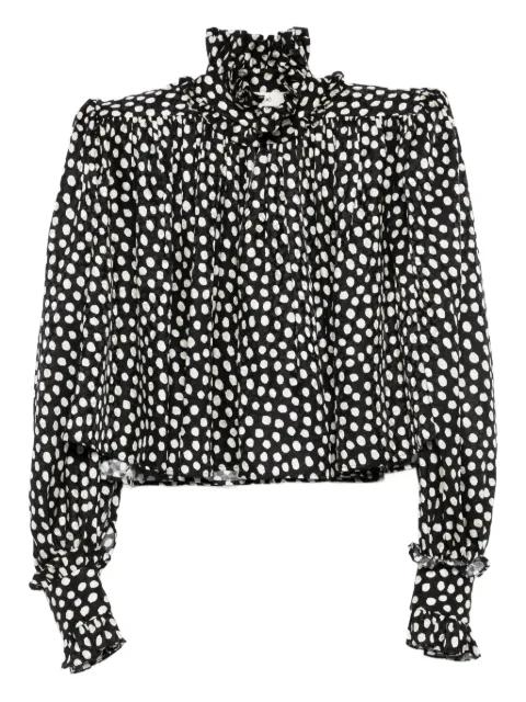 ruffled-collar polka-dot blouse by CHLOE