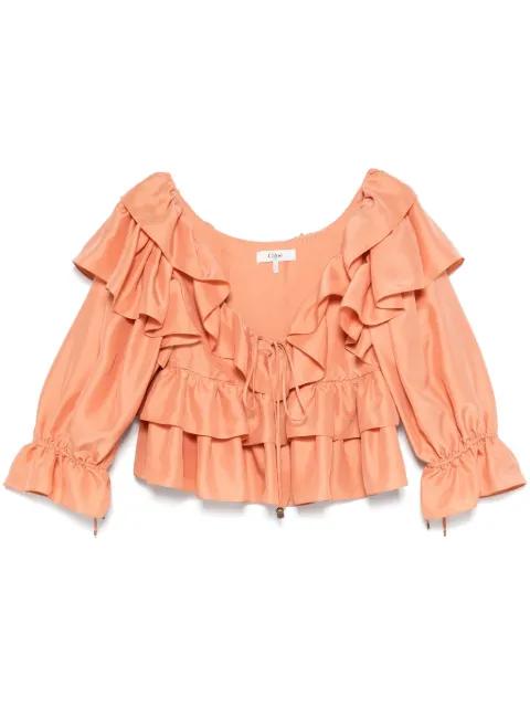 ruffled cropped top by CHLOE