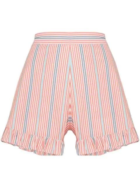 ruffled-hem high-waist shorts by CHLOE