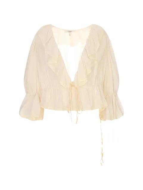 ruffled lace-trim blouse by CHLOE