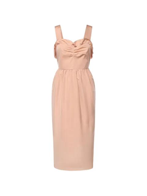 ruffled ruched midi dress by CHLOE