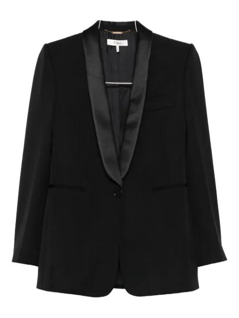 satin-lapel blazer by CHLOE
