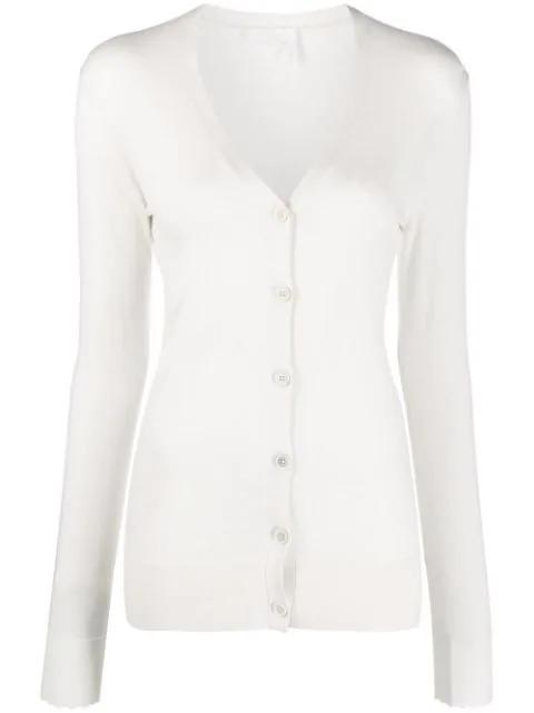 scallop-cuff wool cardigan by CHLOE