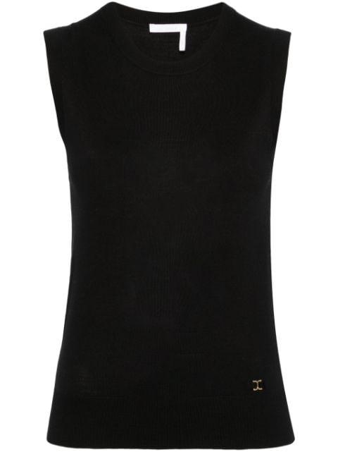 sleeveless wool knitted top by CHLOE