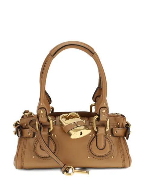 small Paddington leather padlock tote bag by CHLOE