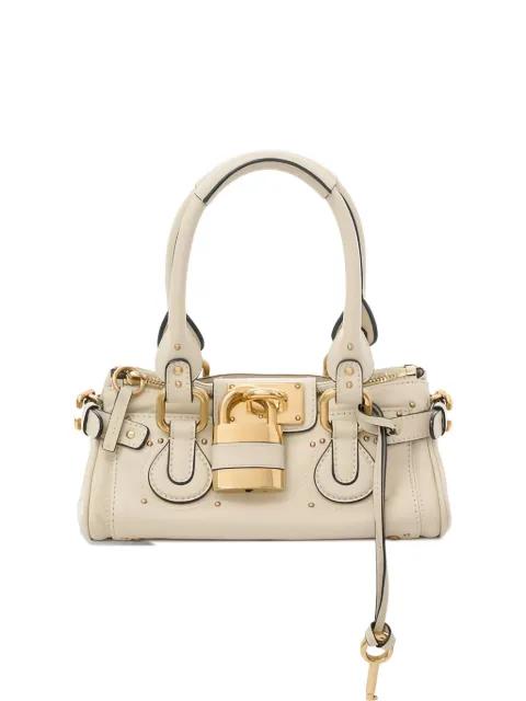 small Paddington padlock leather tote bag by CHLOE