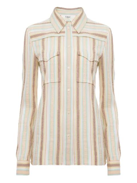 striped cotton shirt by CHLOE