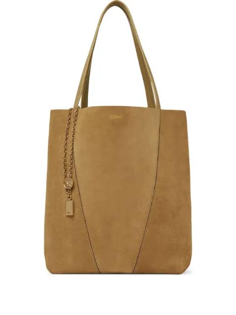 suede panel tote bag by CHLOE