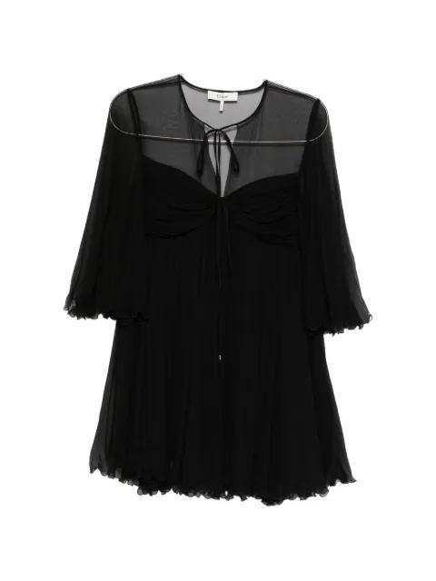 tie-detail ruffled mini dress by CHLOE